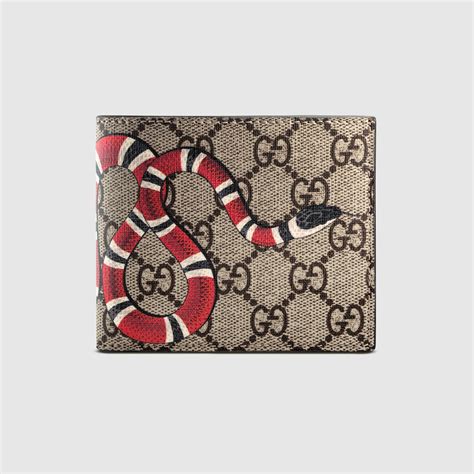 gucci supreme wallet women|authentic Gucci snake wallet.